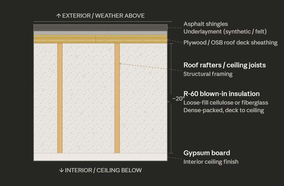 Roof assembly Option 2 cross-section diagram – CS39